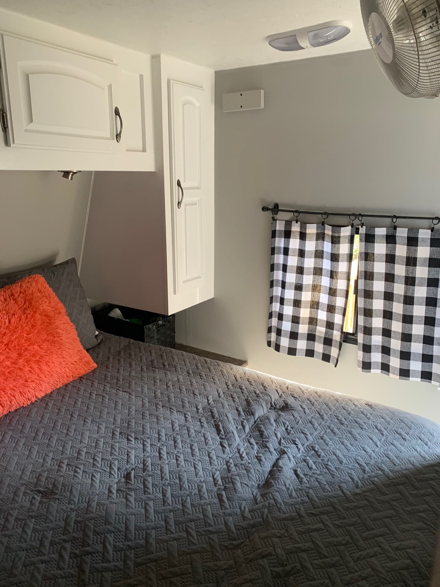 Bedroom with memory foam mattress