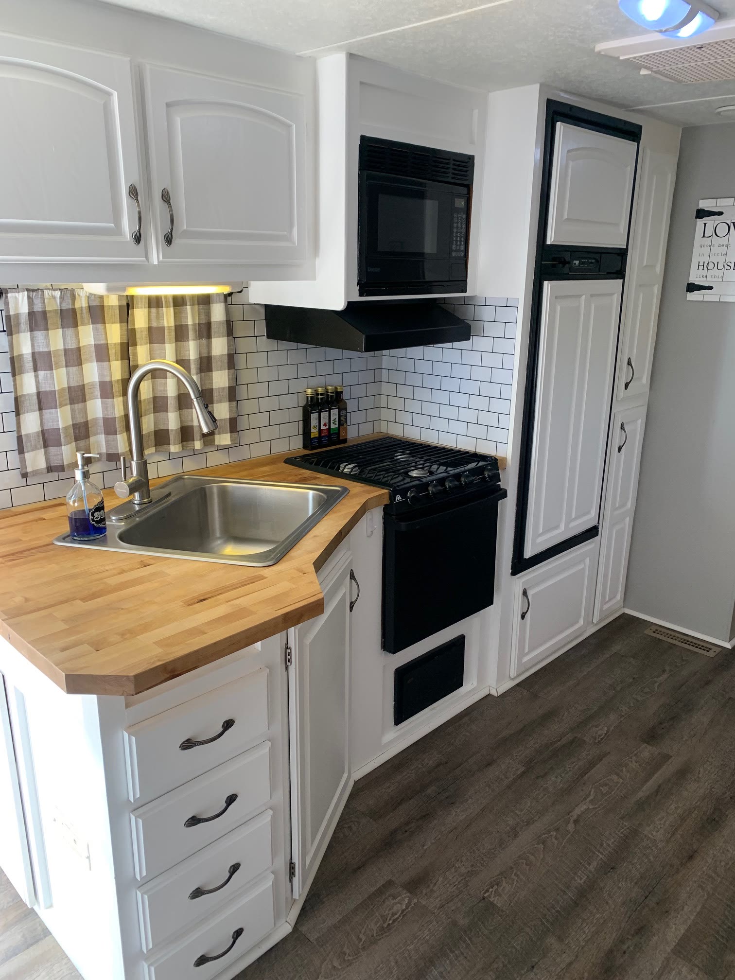Kitchen with butcher block counters